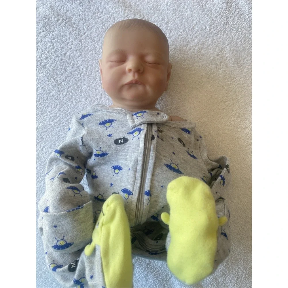 Reborn Baby‎ Doll Anatomic Male Newborn Male Eyelashes Fingernails Baby Boy